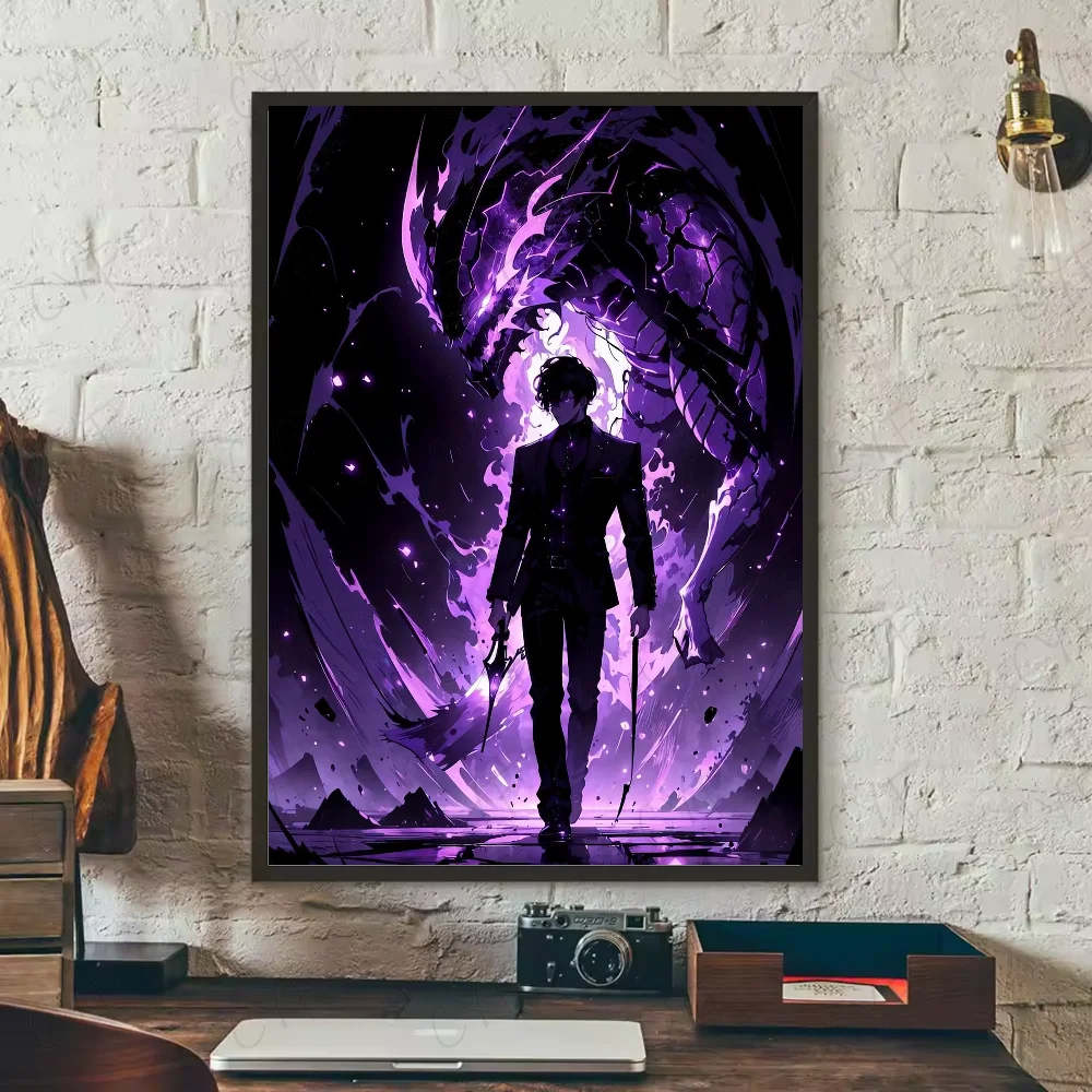 Stunning Solo Leveling Anime Poster HD Art – Waterproof Sticky Wall Décor for Your Living Room