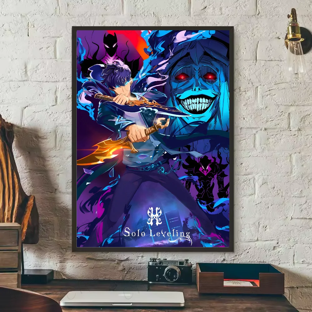 Stunning Solo Leveling Anime Poster HD Art – Waterproof Sticky Wall Décor for Your Living Room