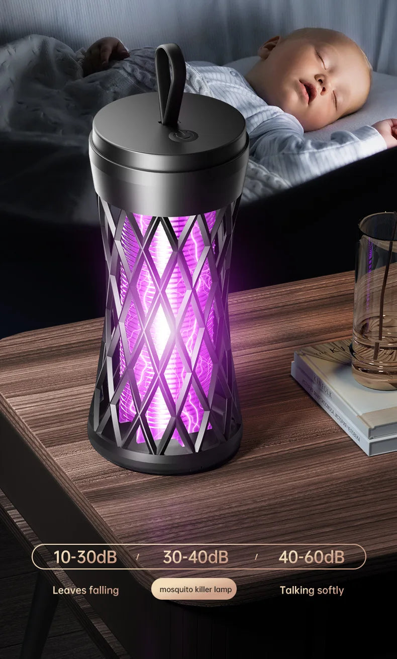 Electric Shock Mosquito Killer Lamp Outdoor Atmosphere Light Mosquito Repellent Safe Efficient Home Mosquito Zapper Household