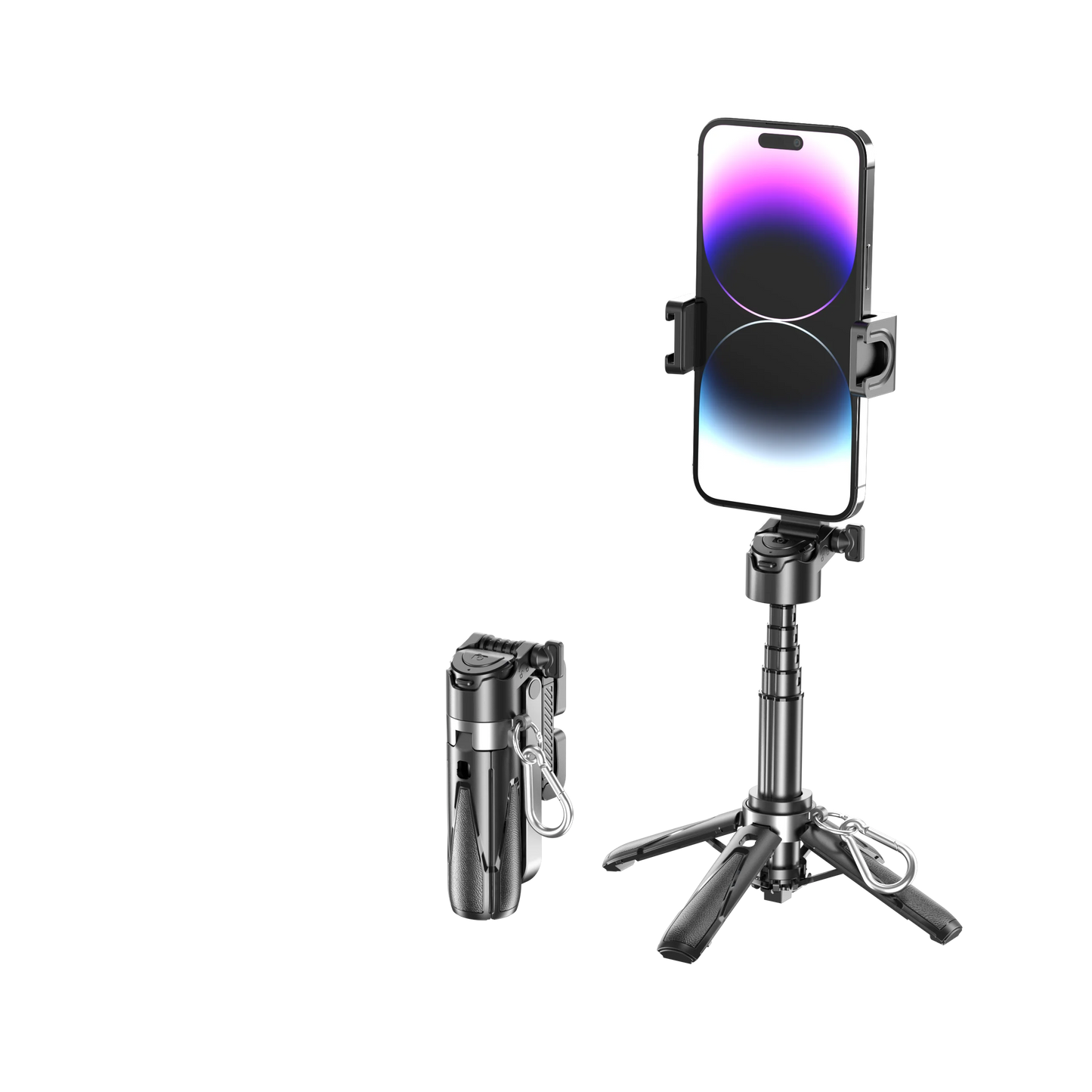 Mini Bluetooth Tripod Selfie Stick | Telescopic Aluminium Phone Holder, Portable & Foldable, Universal Compatibility for iPhone Samsung