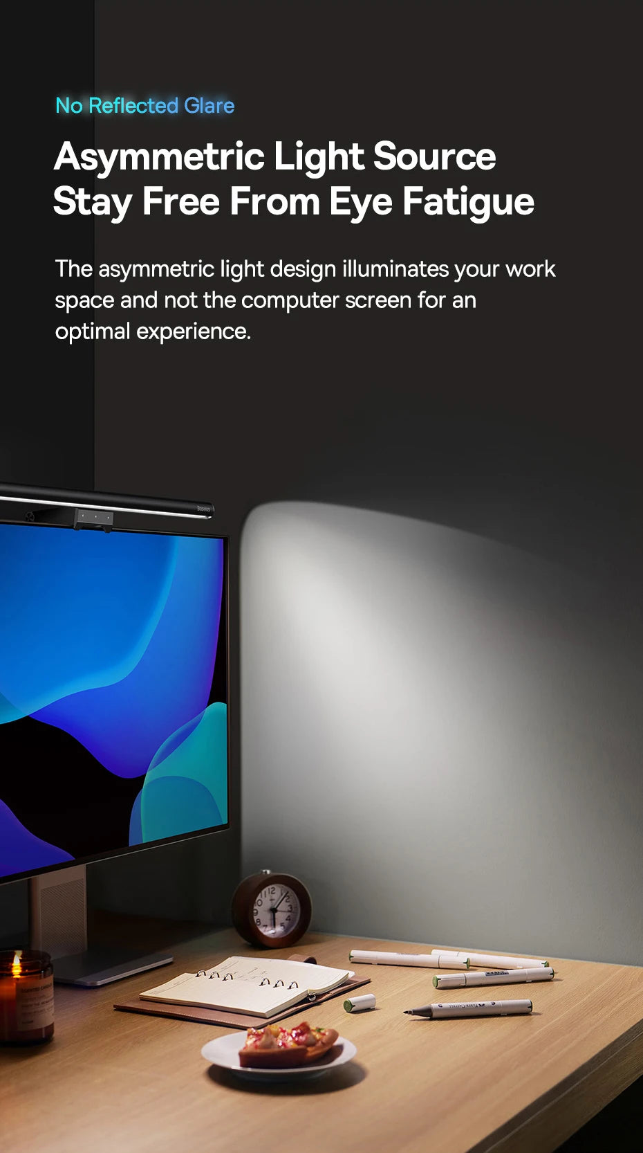 Baseus Screen Light Desk Lamp - USB Adjustable Monitor Light for Work & Study 💡✨