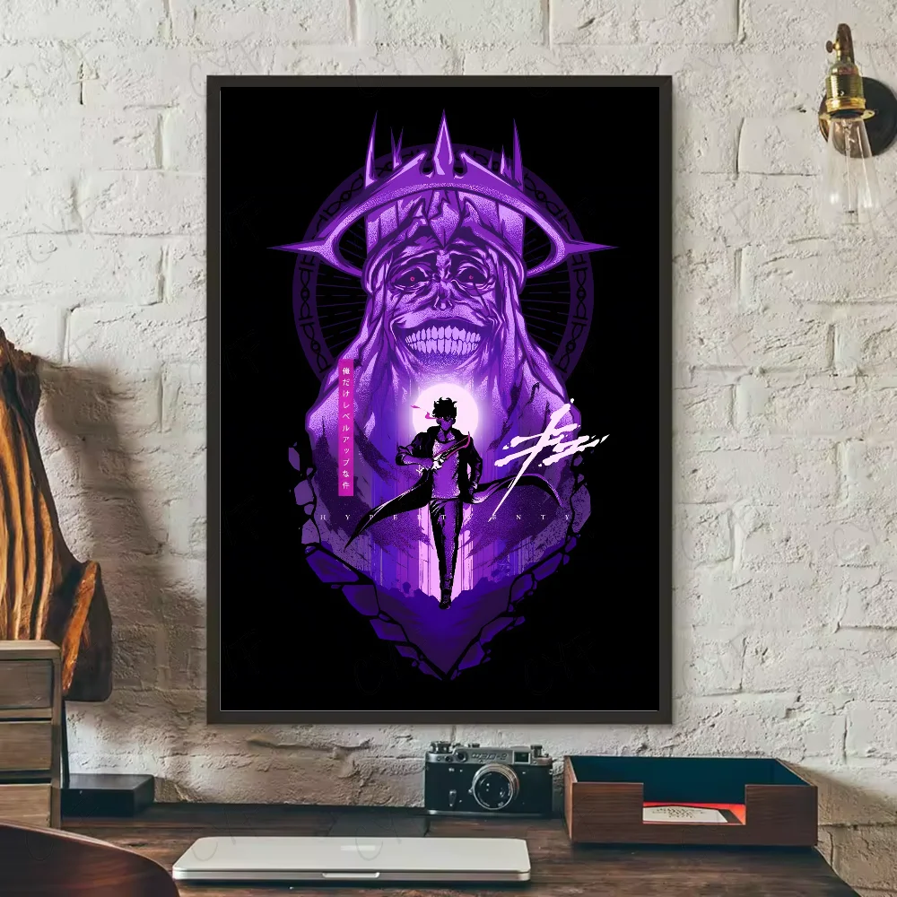 Stunning Solo Leveling Anime Poster HD Art – Waterproof Sticky Wall Décor for Your Living Room