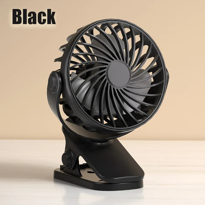 Rechargeable Portable Electric Fan 720° Rotating Hanging Clip Fan