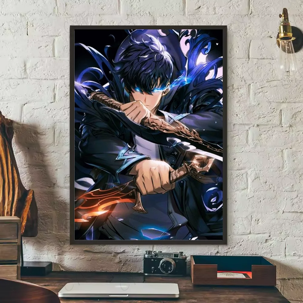 Stunning Solo Leveling Anime Poster HD Art – Waterproof Sticky Wall Décor for Your Living Room