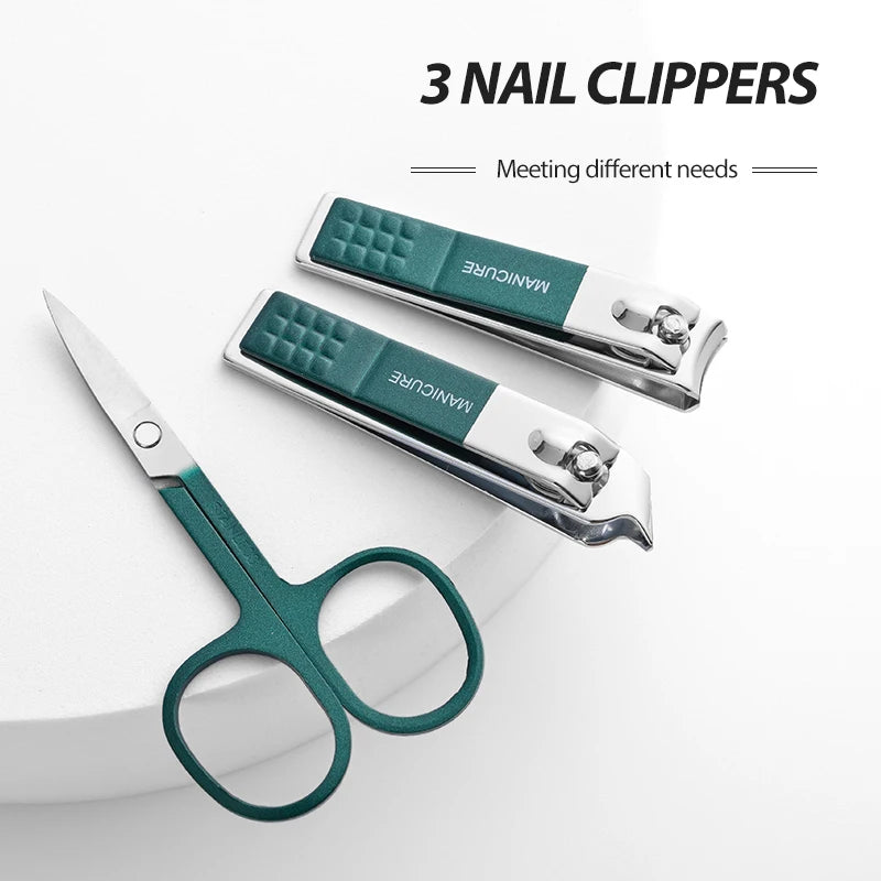 6-Piece Nail Clipper Set | Professional Stainless Steel Manicure Set for Finger & Toe, Portable Travel Case