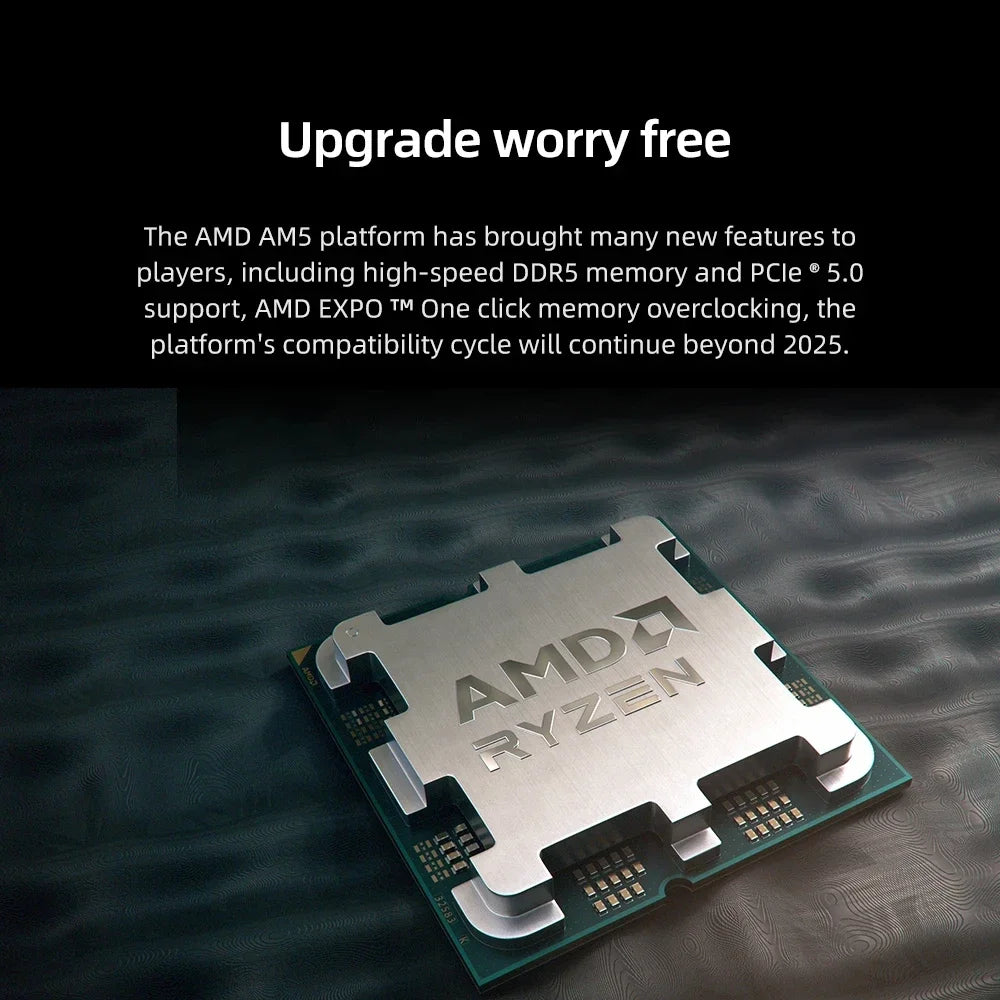 New AMD Ryzen 5 7500F 3.7GHz 6-Core 12-Thread L3=32M Processor 65W R5 7500F Socket AM5 5NM DDR5 New but without cooler