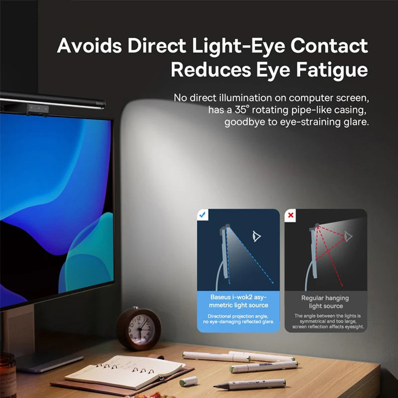 Baseus Screen Light Desk Lamp - USB Adjustable Monitor Light for Work & Study 💡✨