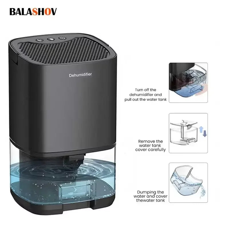 Air Dehumidifier Portable Mute Moisture Absorber - Fresh Air for Home & Office 🌬️✨