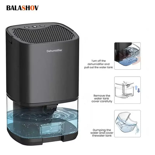 Air Dehumidifier Portable Mute Moisture Absorber - Fresh Air for Home & Office 🌬️✨