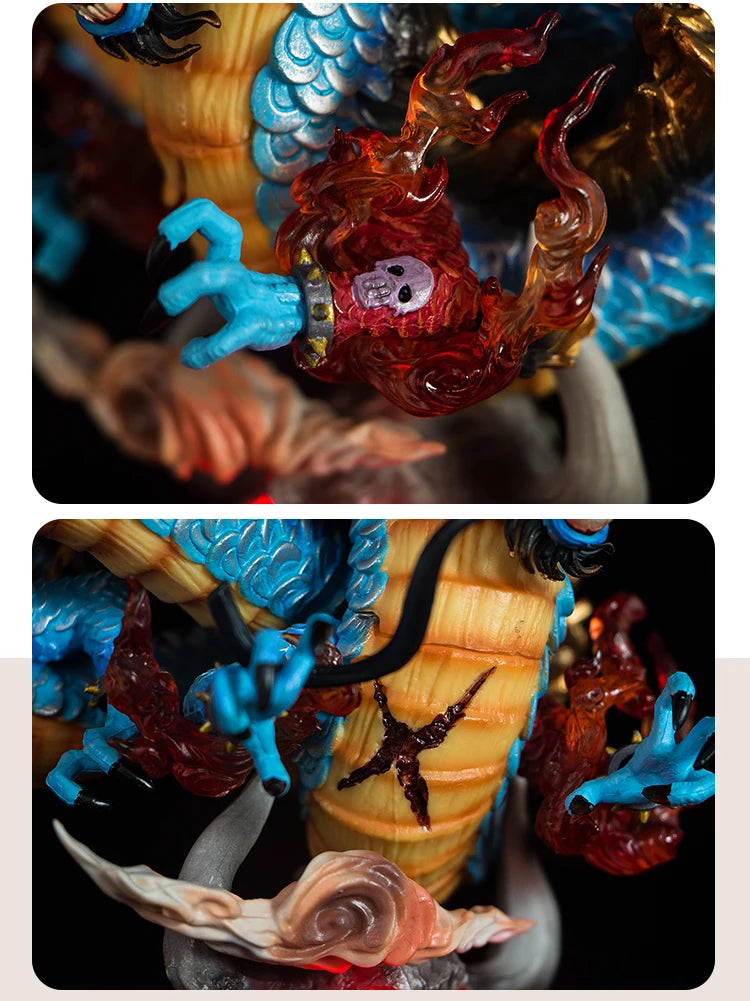 Epic 22cm One Piece Kaido Dragon Form GK Figure – Four Emperors with Lamp, PVC Action Model