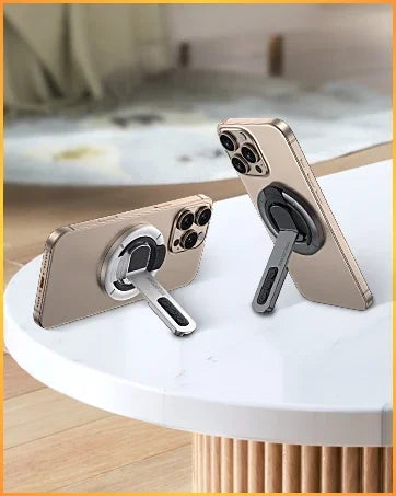 Magnetic Phone Ring Holder | Dual-Sided 360° Rotating Desktop Stand, Strong Magnetic Hold, Universal Fit for iPhone Samsung