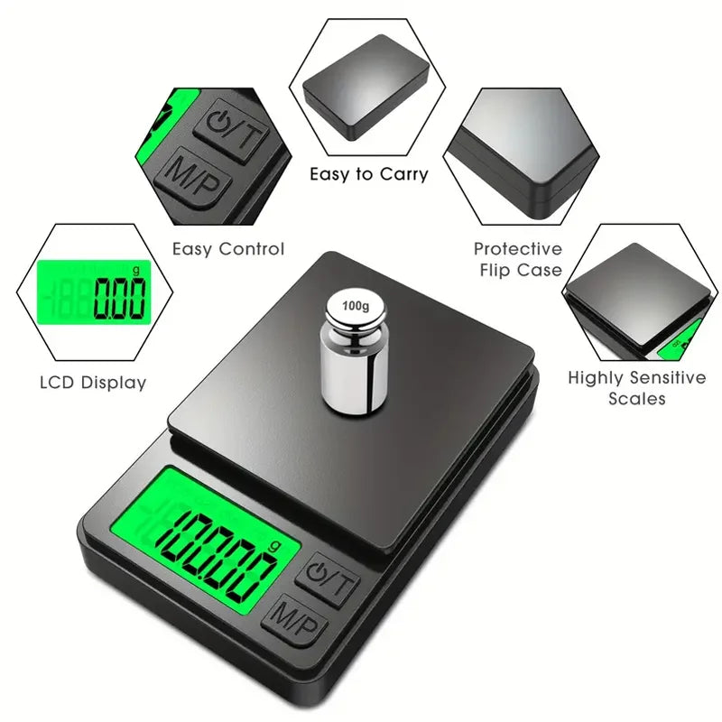Precision Pocket Scale 1000g x 0.1g - Digital Mini Scale for Food, Jewelry & Travel ⚖️✨