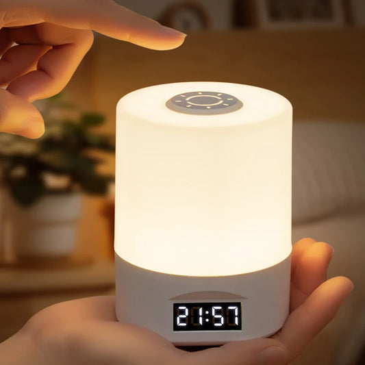 LED Night Light Clock - Touch Dimmable Bedside Desk Lamp for Kids & Adults 🕰️✨