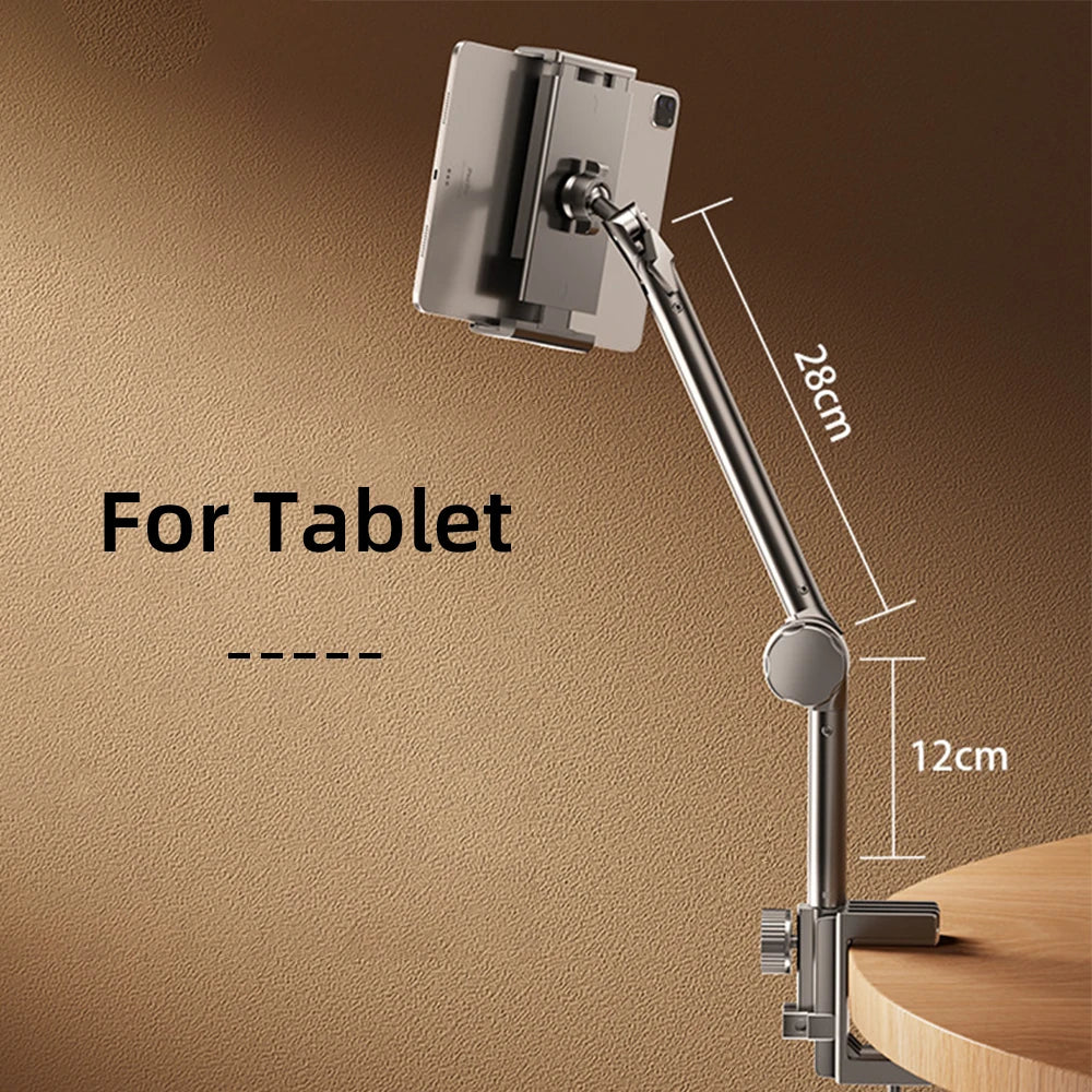 Desktop Mobile Phone & Tablet Holder – Folding Cantilever Bed Clip for Apple, Samsung, iPad 📱📲