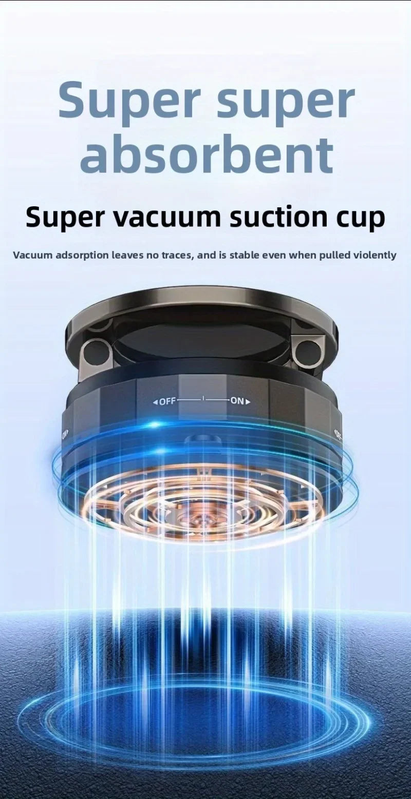 Lightweight Magnetic Car Phone Stand - Vacuum Suction Rotating Holder 📱✨