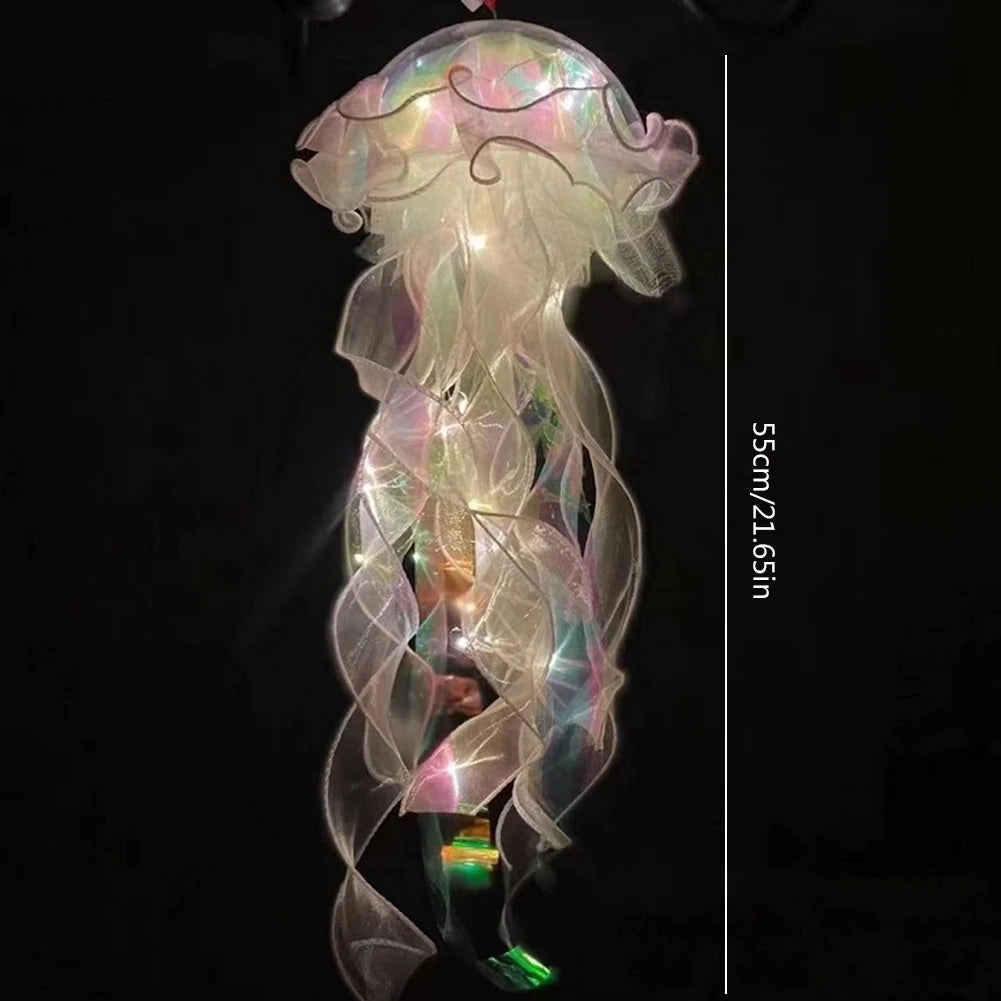 Jellyfish Lamp Portable Flower Lamp - Hanging Night Light & Wind Chimes 🪼✨