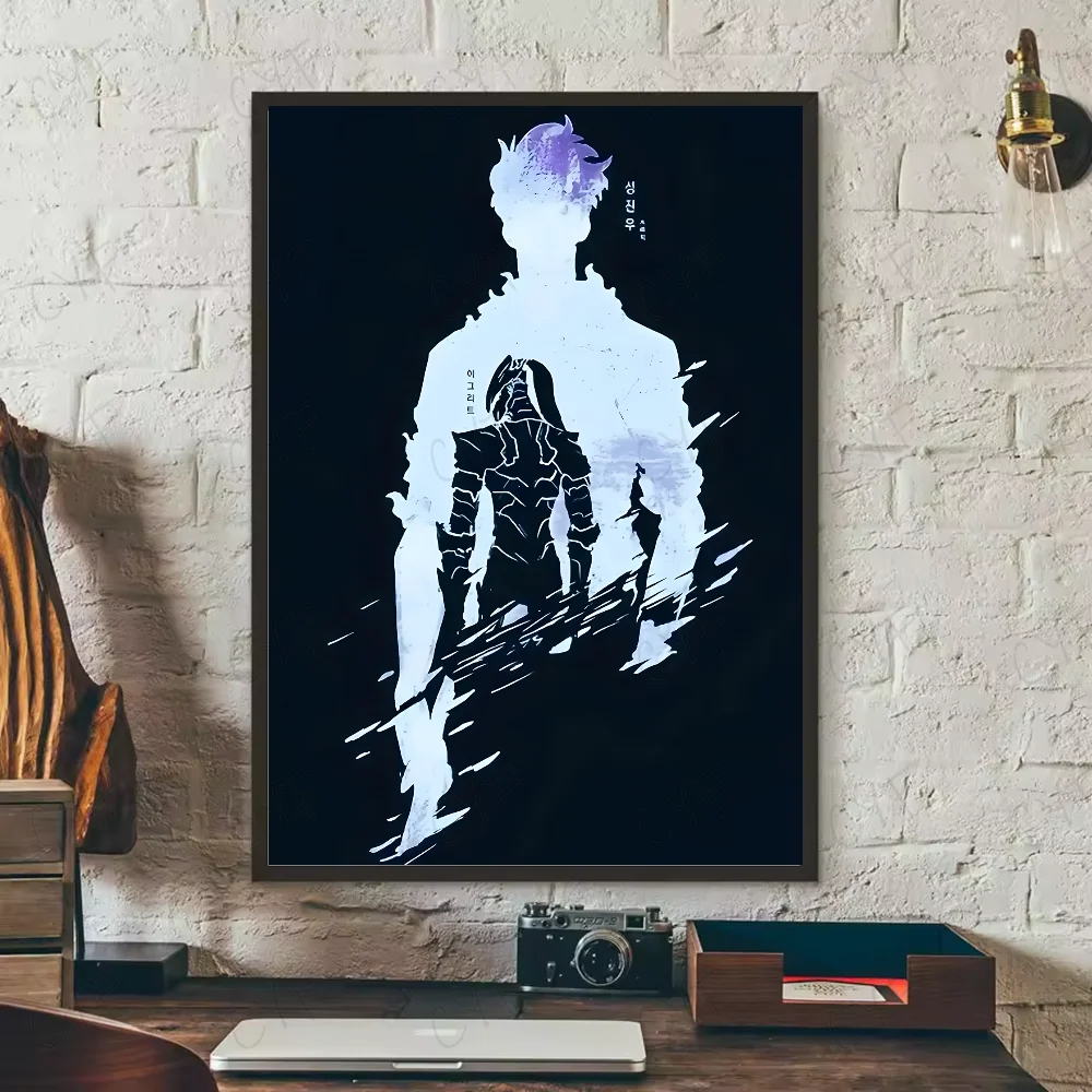 Stunning Solo Leveling Anime Poster HD Art – Waterproof Sticky Wall Décor for Your Living Room