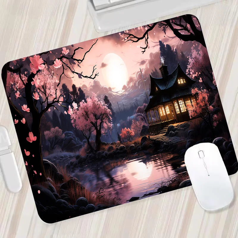 Night Moon Large Cool Mouse Pad – Premium Non-Slip Esports Desk Mat for Laptop & PC Gaming