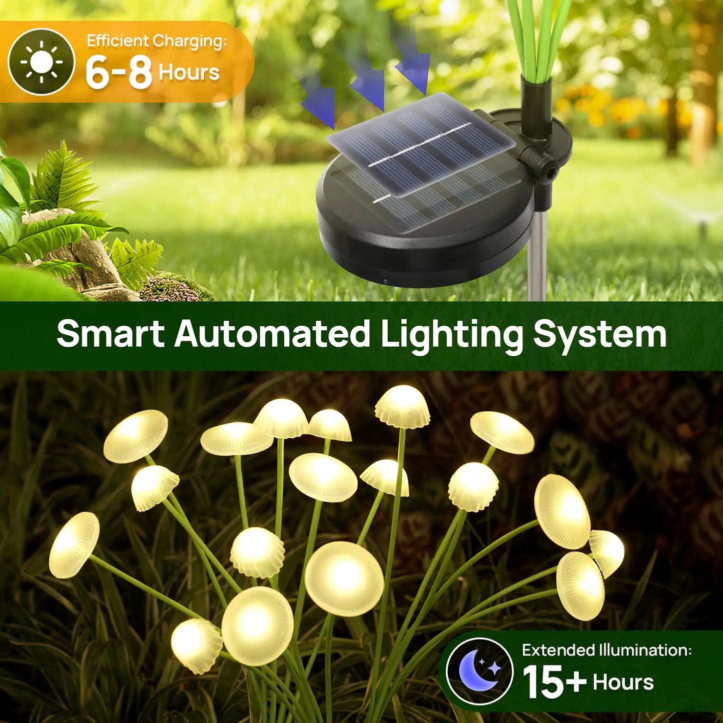 Solar Mushroom Lawn Lights - Waterproof LED Jellyfish Lamp for Garden Decor 🌼✨