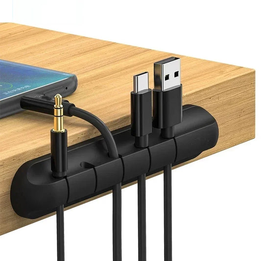 L16 Silicone USB Cable Organizer – Premium Desktop Tidy Management Clips Holder for Mouse & Headphone Wires