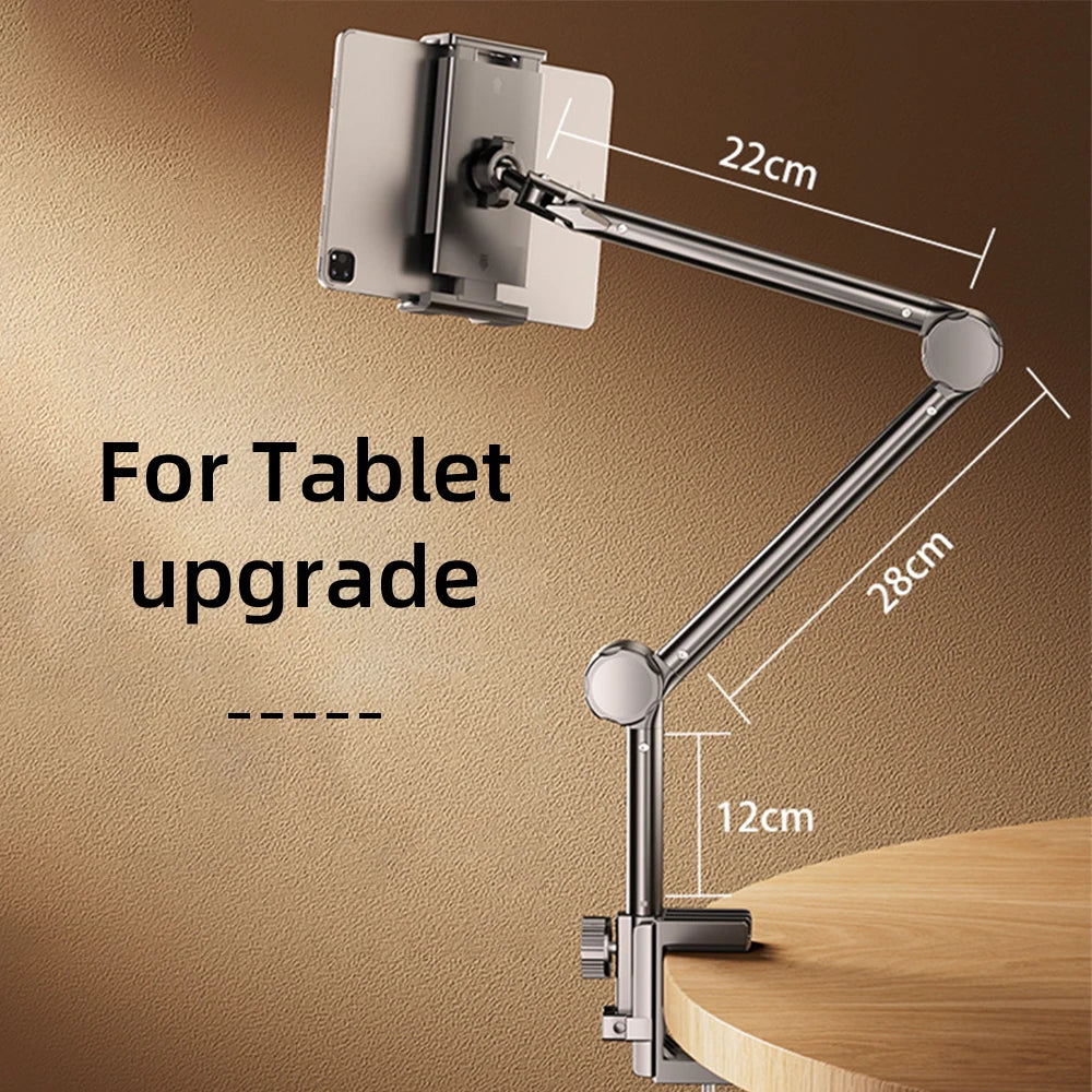 Desktop Mobile Phone & Tablet Holder – Folding Cantilever Bed Clip for Apple, Samsung, iPad 📱📲