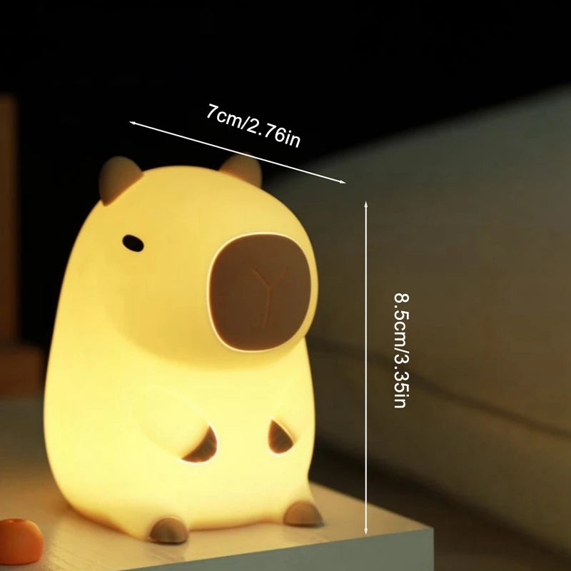 Cute Cartoon Capybara Night Light