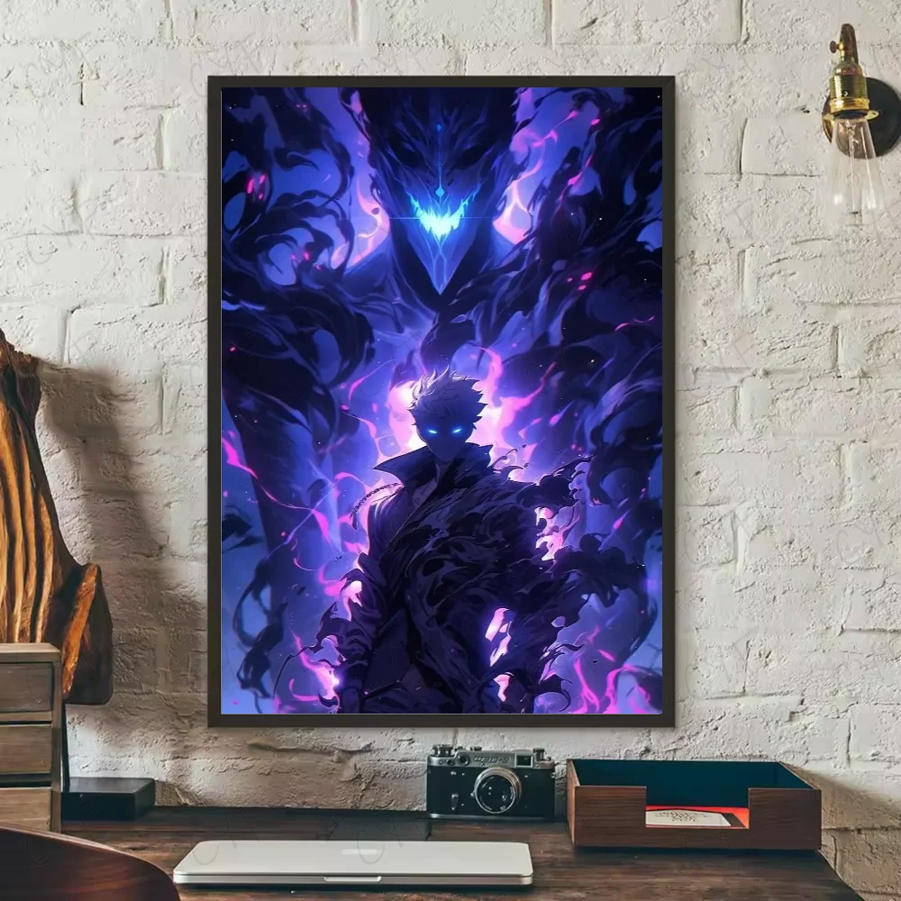 Stunning Solo Leveling Anime Poster HD Art – Waterproof Sticky Wall Décor for Your Living Room