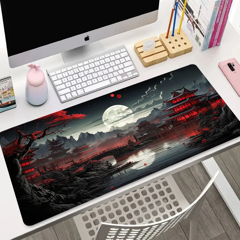 Night Moon Large Cool Mouse Pad – Premium Non-Slip Esports Desk Mat for Laptop & PC Gaming