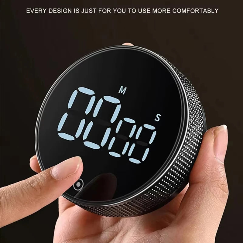 Magnetic Kitchen Timer - Digital Countdown Rotary for Cooking & Shower ⏰✨