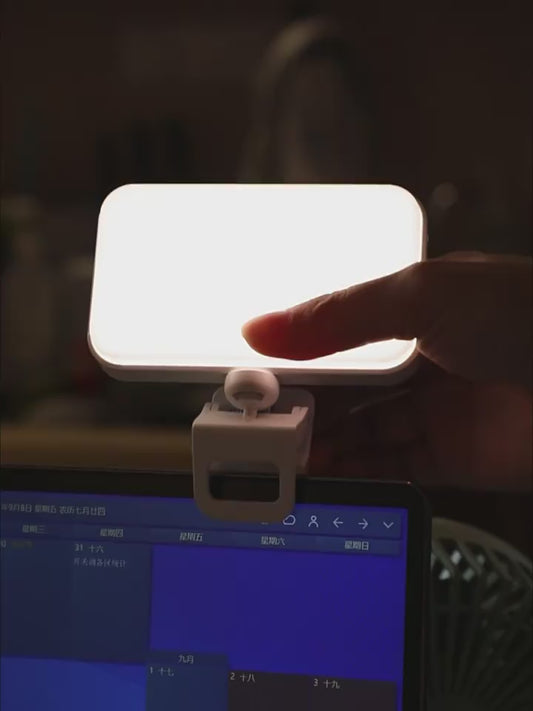 Anillo de luz LED de bolsillo para selfies - Anillo de luz con clip para iPhone, iPad y portátil 💡✨
